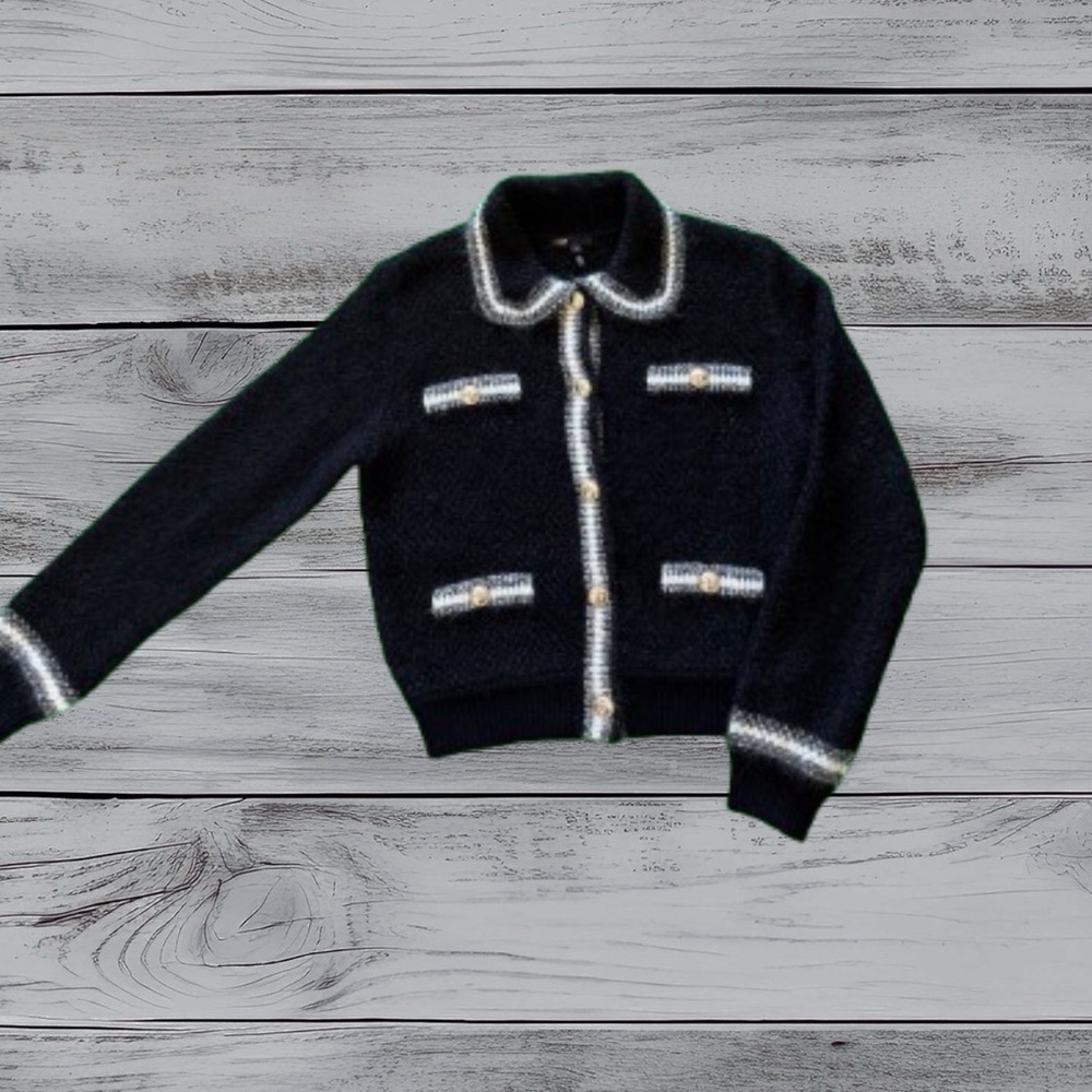 Stylish Maje Black and White Kids Jacket